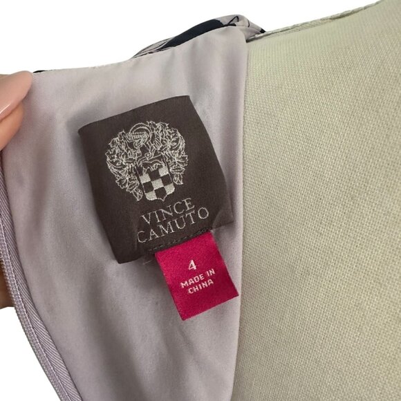 VINCE CAMUTO Purple Floral Midi Dress Size 4 - Picture 2 of 8